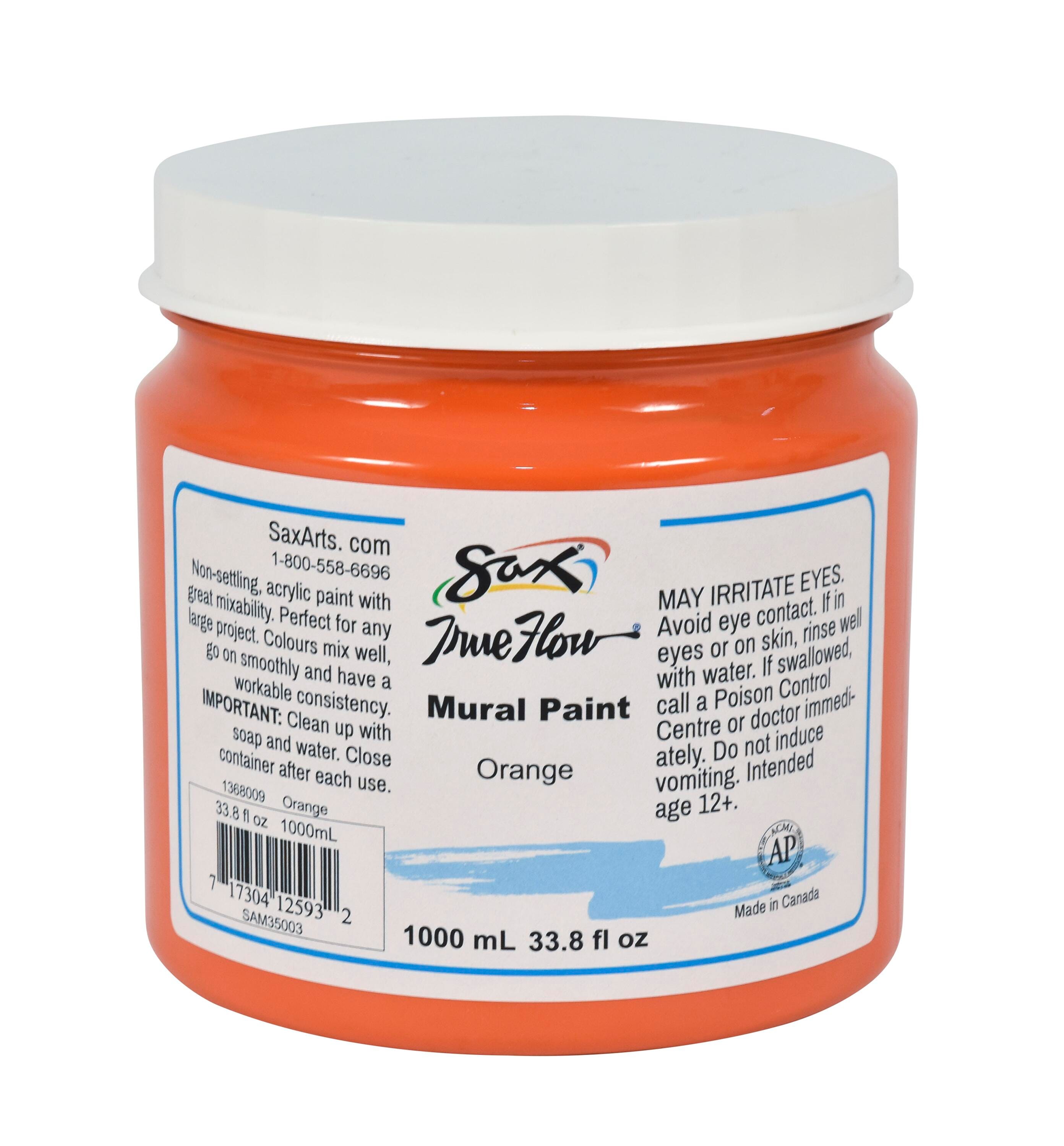 Sax Acrylic Mural Paint, 33.8 Ounces, Orange 1368009